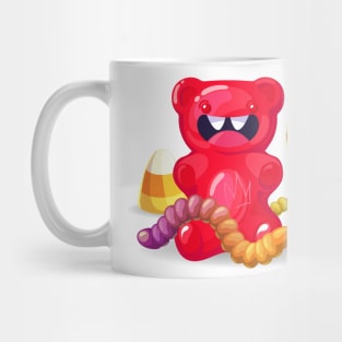 Gummy Bear plays with Candy Worms Mug